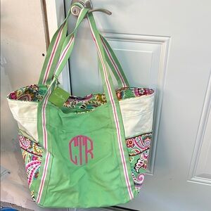 Vera Bradley Green and White Floral Totes